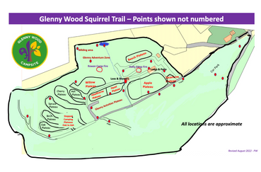 Glenny Wood Squirrel Trail – Points shown & not numbered.