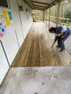 treating the decking